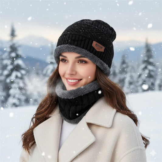 Unisex Woolen Cap Set