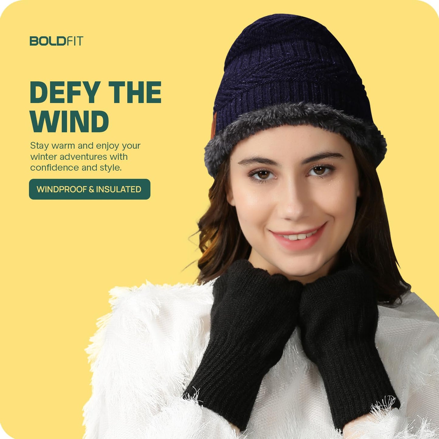 Unisex Woolen Cap Set