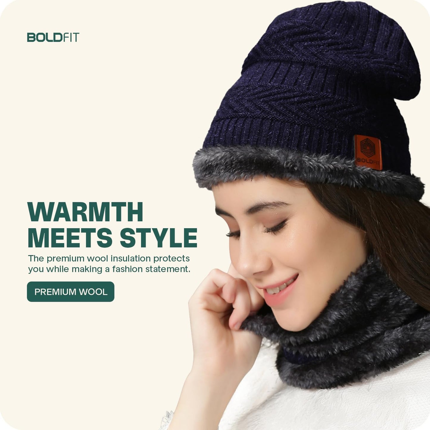 Unisex Woolen Cap Set