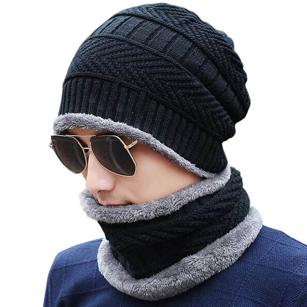 Unisex Woolen Cap Set
