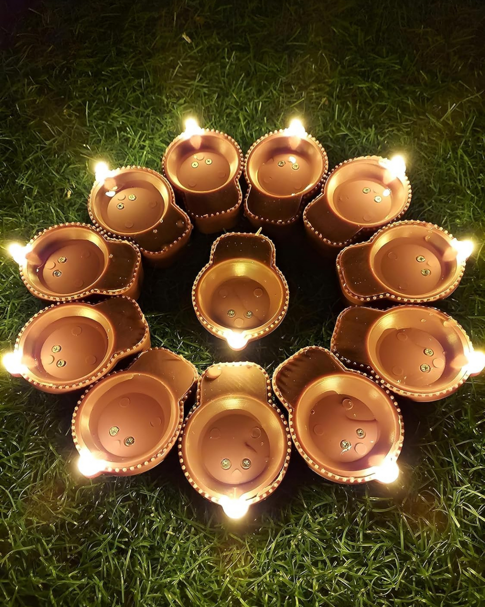 Water Sensor Diya Led Light Diya (Pack of 12)