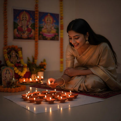 Water Sensor Diya Led Light Diya (Pack of 12)